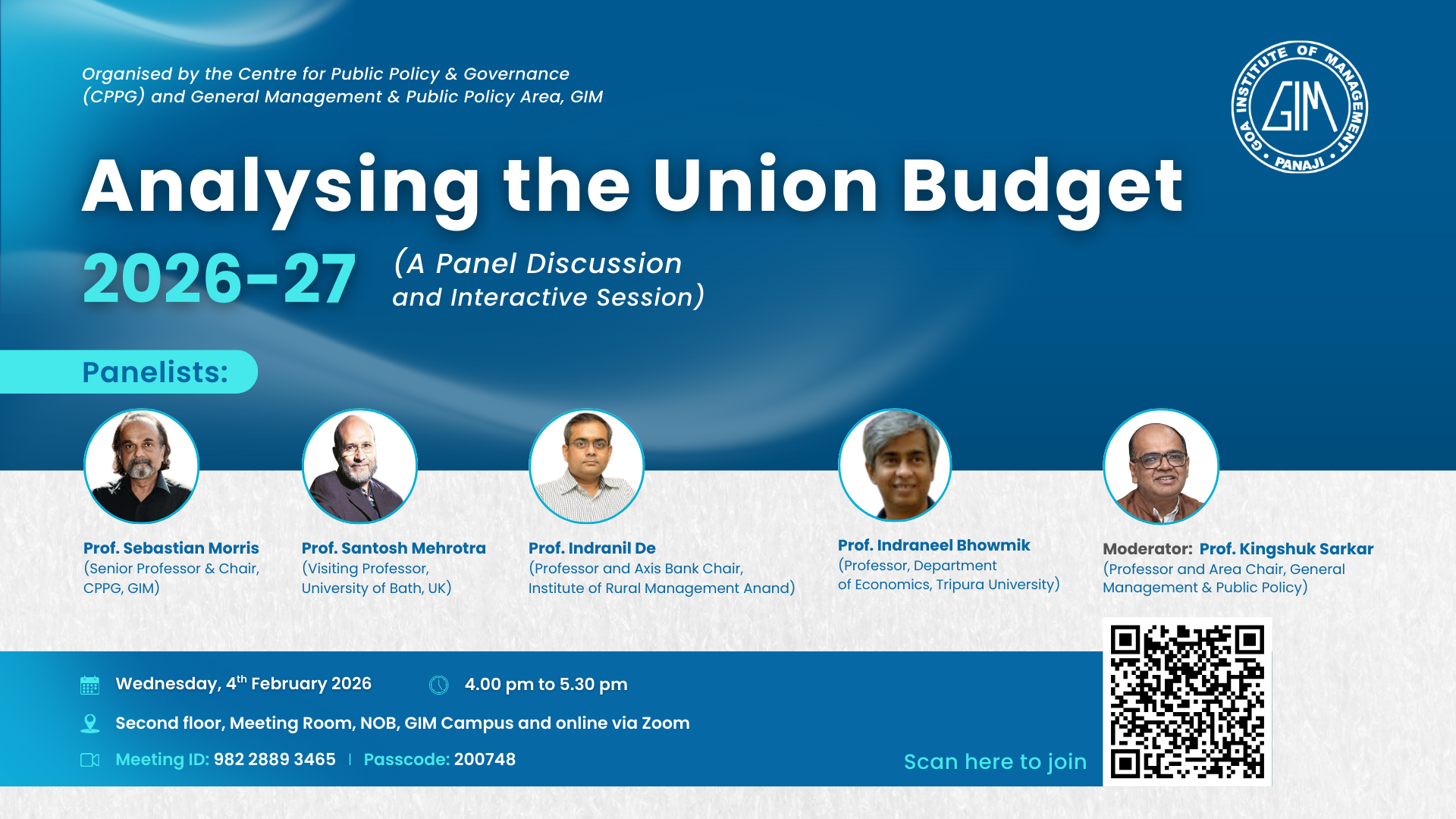 GIM - Analysing the Union Budget Digital Screen